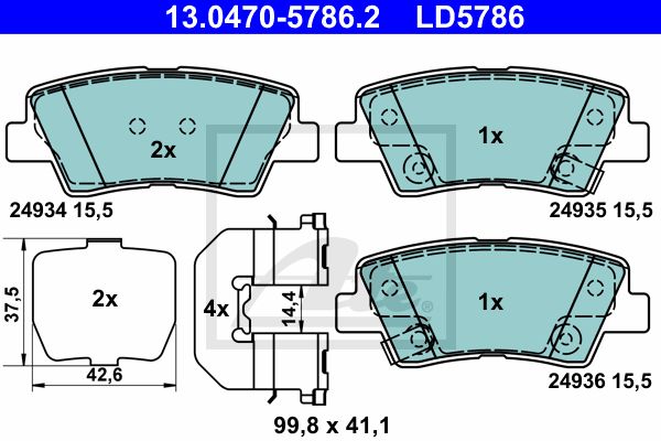 ATE Brake Pad Set, disc brake