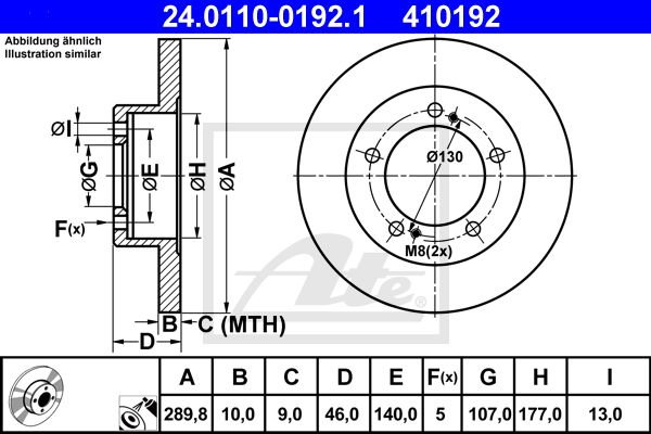 ATE Тормозной диск 24.0110-0192.1