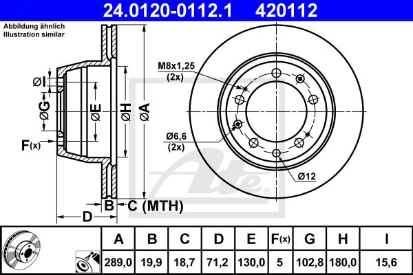 ATE Тормозной диск 24.0120-0112.1
