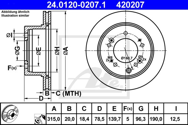 ATE Тормозной диск 24.0120-0207.1