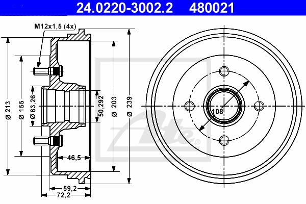 ATE Piduritrummel 24.0220-3002.2