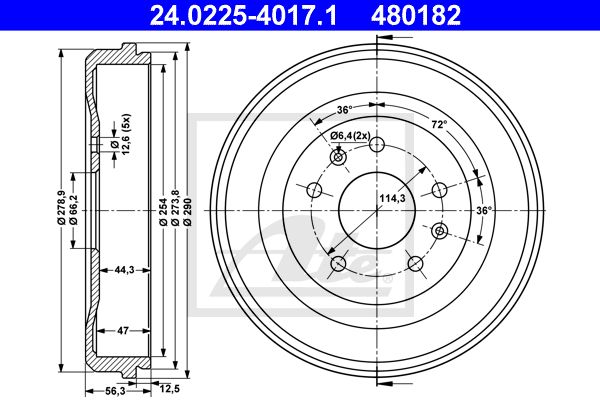 ATE Piduritrummel 24.0225-4017.1