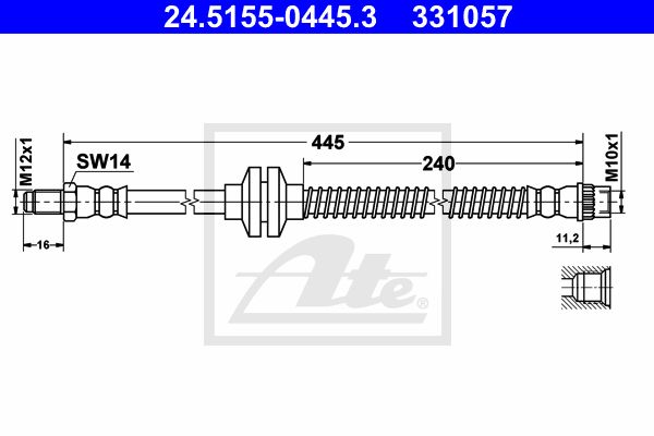 ATE Pidurivoolik 24.5155-0445.3