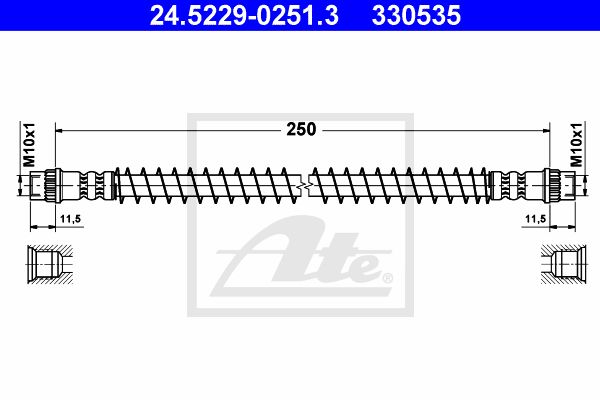 ATE Тормозной шланг 24.5229-0251.3