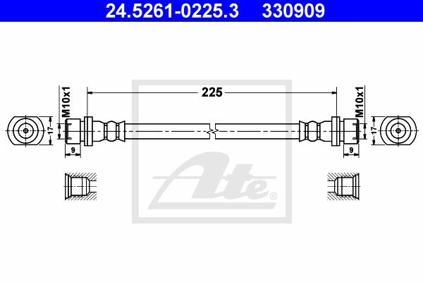 ATE Тормозной шланг 24.5261-0225.3