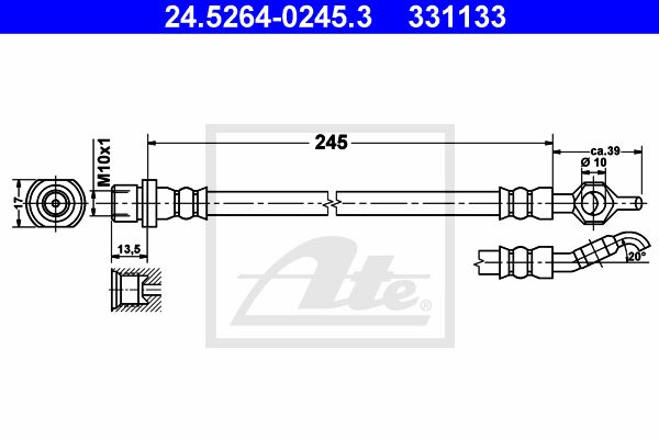 ATE Pidurivoolik 24.5264-0245.3