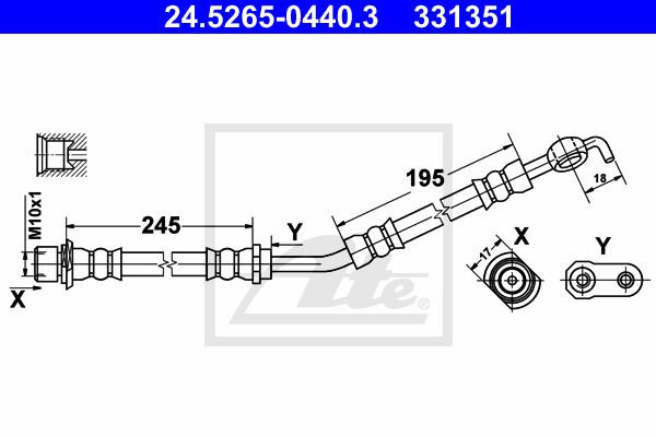 ATE Pidurivoolik 24.5265-0440.3