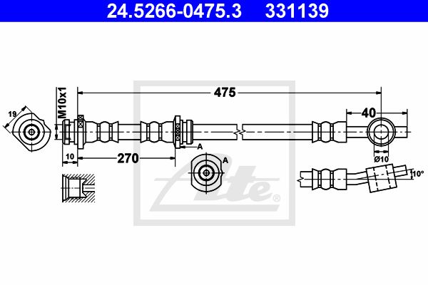 ATE Pidurivoolik 24.5266-0475.3