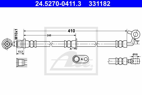 ATE Pidurivoolik 24.5270-0411.3