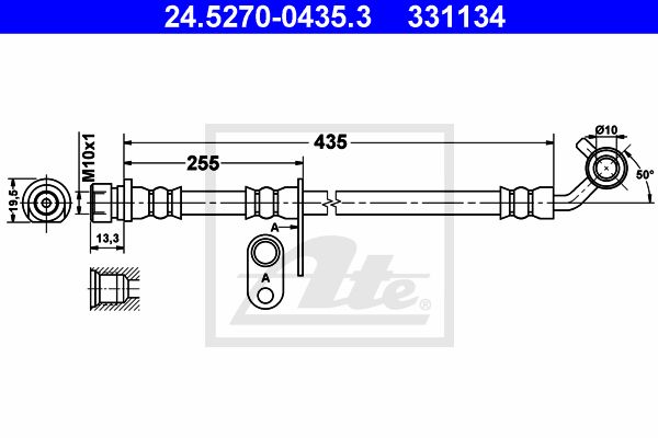 ATE Тормозной шланг 24.5270-0435.3