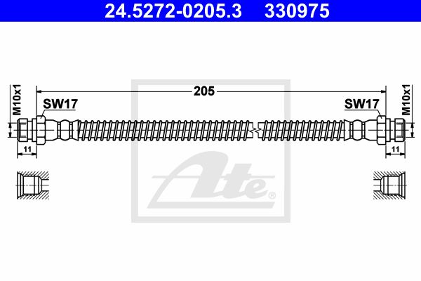 ATE Pidurivoolik 24.5272-0205.3