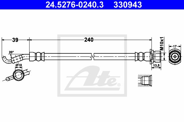 ATE Pidurivoolik 24.5276-0240.3