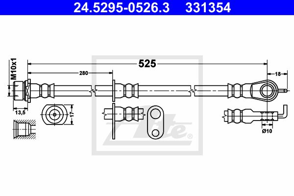 ATE Pidurivoolik 24.5295-0526.3