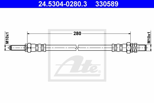 ATE Тормозной шланг 24.5304-0280.3