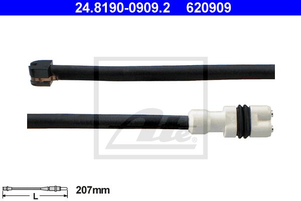 ATE Hoiatuskontakt, piduriklotsi kulumine 24.8190-0909.2