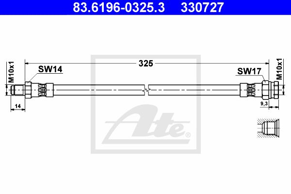 ATE Pidurivoolik 83.6196-0325.3