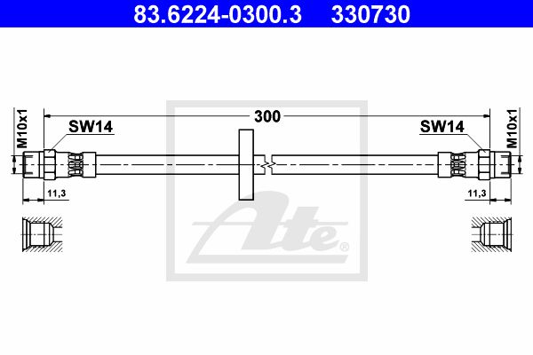 ATE Pidurivoolik 83.6224-0300.3