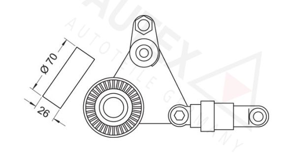 AUTEX Натяжитель ремня, клиновой зубча 601747