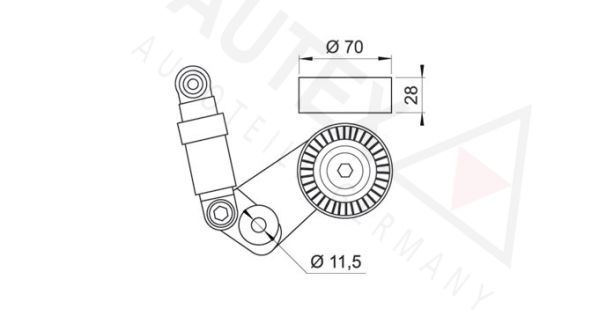 AUTEX Натяжитель ремня, клиновой зубча 601893