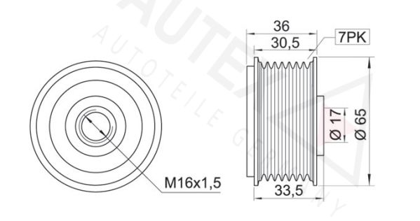 AUTEX Generaatori vabakäik 622056