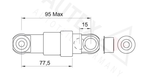 AUTEX Амортизатор, поликлиновой ремень 631071