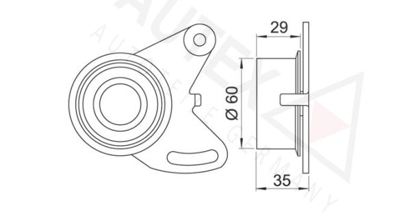 AUTEX Натяжной ролик, ремень ГРМ 641162