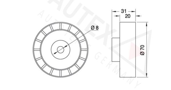 AUTEX Pingutusrull,soonrihm 641219