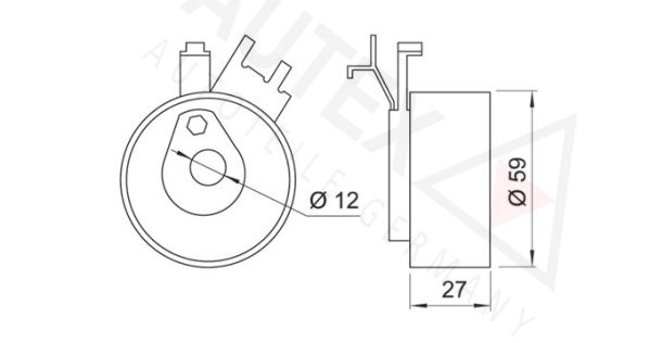 AUTEX Pingutusrull,Hammasrihm 641304