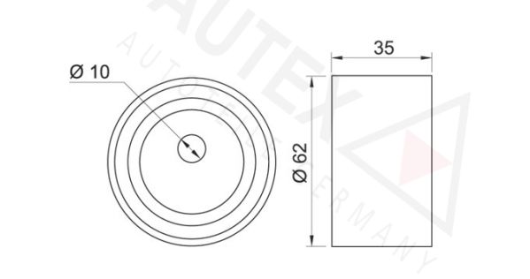 AUTEX Pingutusrull,Hammasrihm 641404