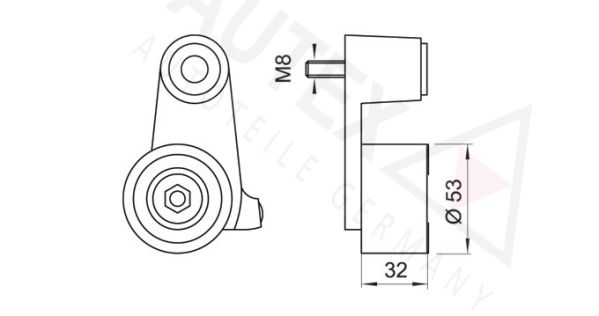 AUTEX Pingutusrull,Hammasrihm 641614