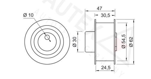 AUTEX Pingutusrull,Hammasrihm 641635