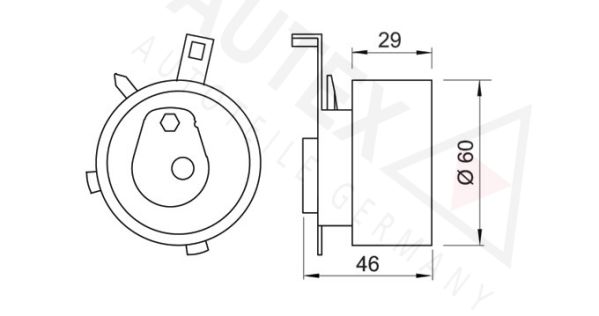 AUTEX Натяжной ролик, ремень ГРМ 641776