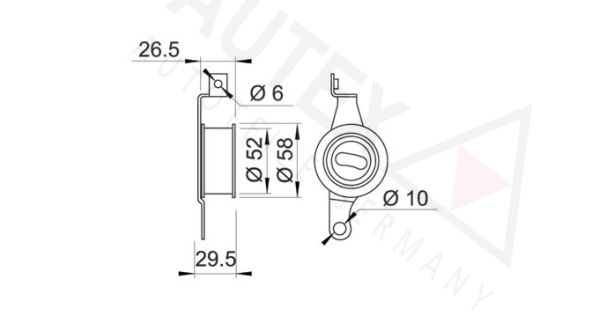 AUTEX Натяжной ролик, ремень ГРМ 641792