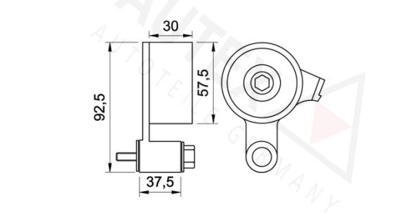 AUTEX Натяжной ролик, ремень ГРМ 641826