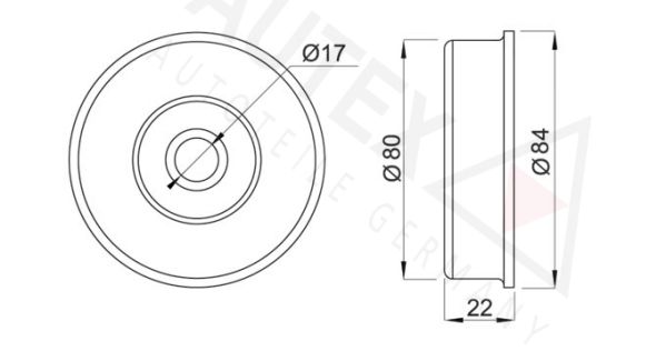 AUTEX Натяжной ролик, поликлиновой ремень 641967