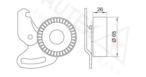 AUTEX Натяжной ролик, поликлиновой ремень 641993