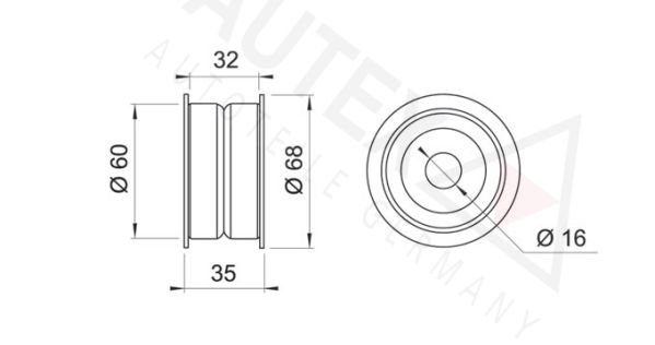 AUTEX Seade-/juhtrull,hammasrihm 651112