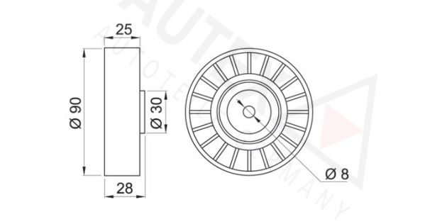 AUTEX Seade-/juhtrull,soonrihm 651115