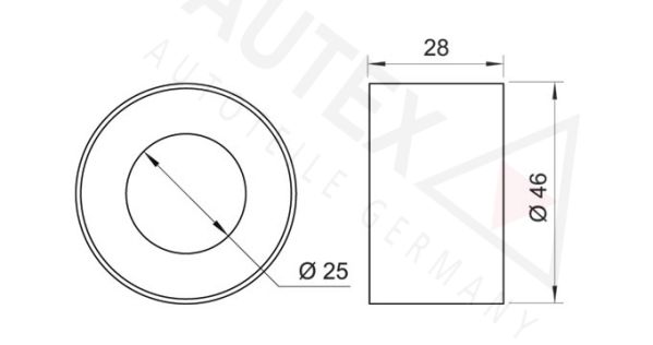 AUTEX Seade-/juhtrull,hammasrihm 651128