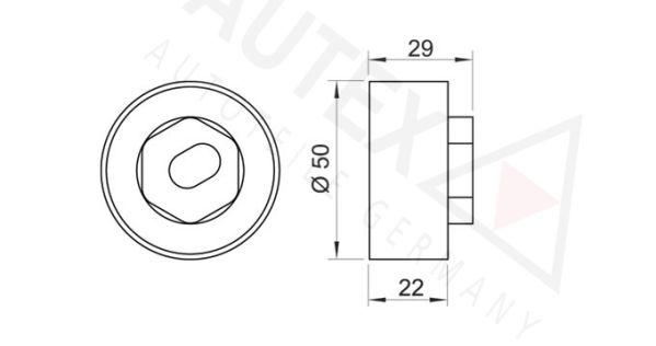 AUTEX Паразитный / Ведущий ролик, зубчатый ремень 651133