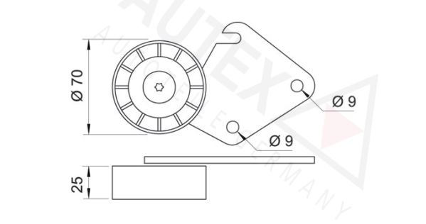 AUTEX Seade-/juhtrull,soonrihm 651373