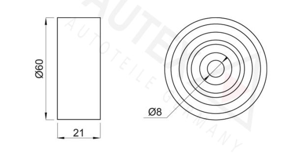 AUTEX Seade-/juhtrull,hammasrihm 651501