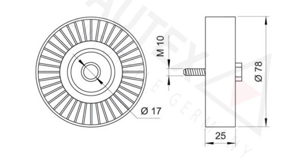 AUTEX Seade-/juhtrull,soonrihm 651654