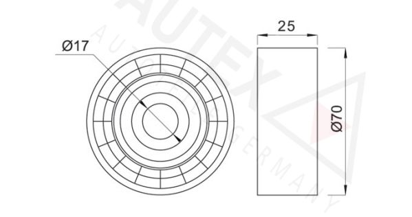 AUTEX Паразитный / ведущий ролик, поликлиновой ремень 651657