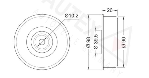 AUTEX Seade-/juhtrull,soonrihm 651762