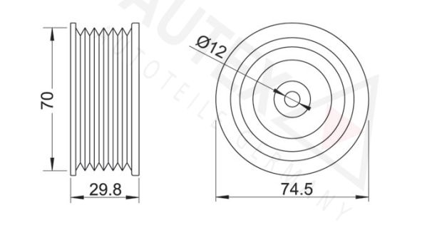 AUTEX Seade-/juhtrull,soonrihm 651764