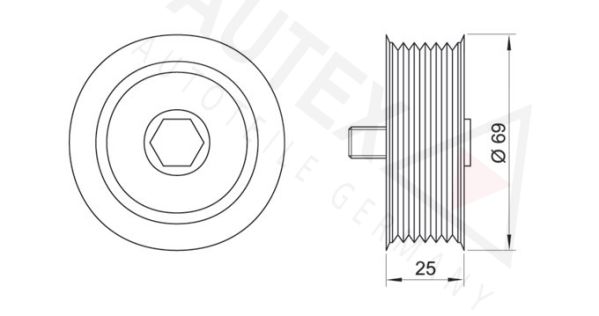 AUTEX Seade-/juhtrull,soonrihm 651846