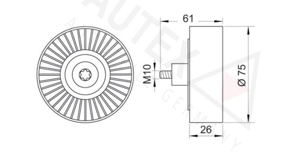 AUTEX Seade-/juhtrull,soonrihm 652059