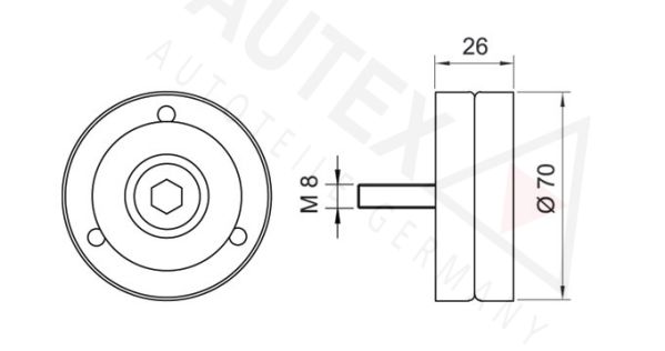 AUTEX Seade-/juhtrull,soonrihm 654088