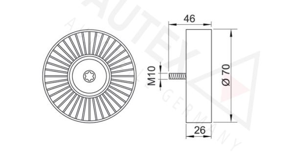 AUTEX Seade-/juhtrull,soonrihm 654137